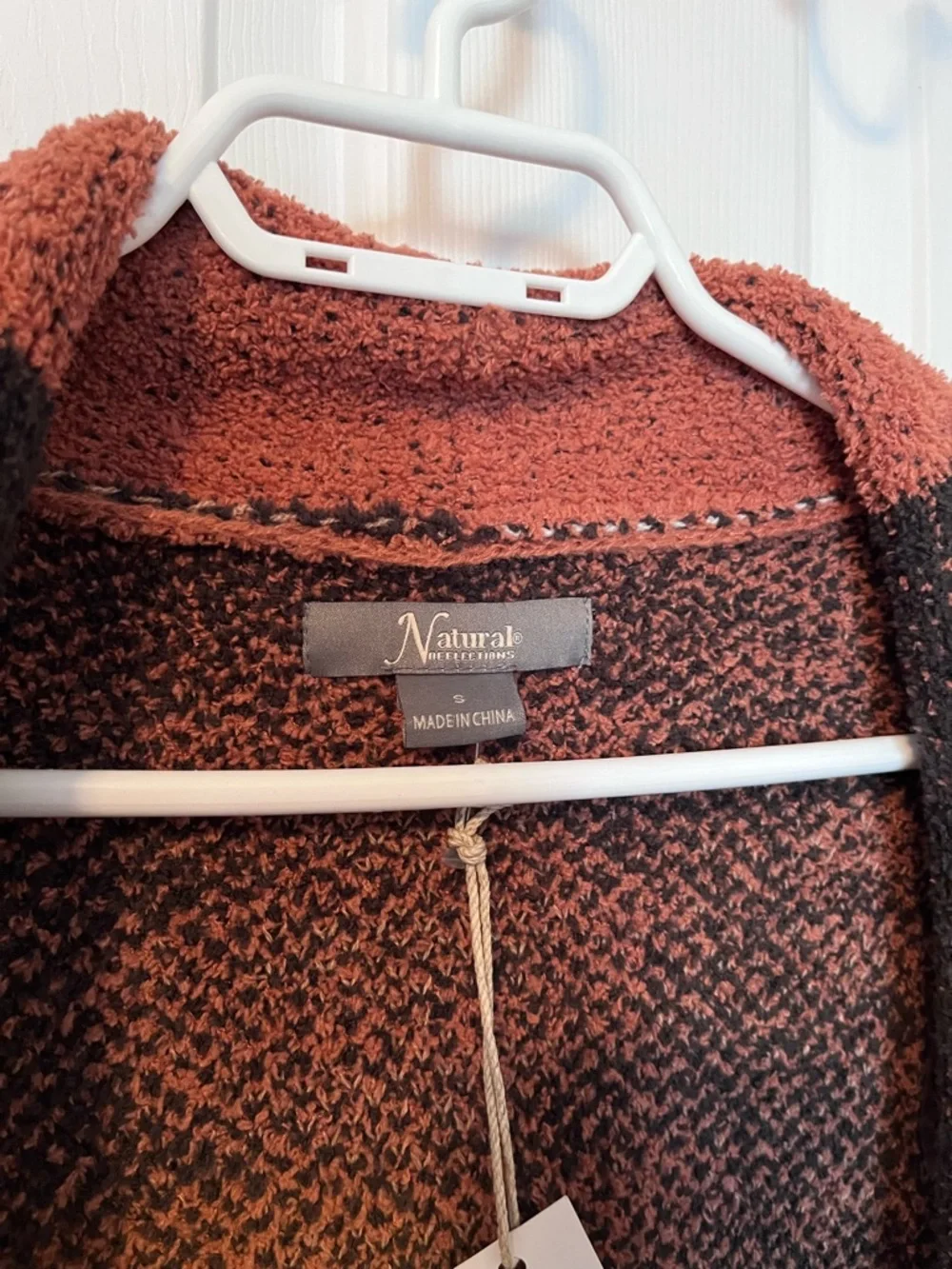 Copper/Rust Aztec Open Front Cardigan - Picture 2 of 5